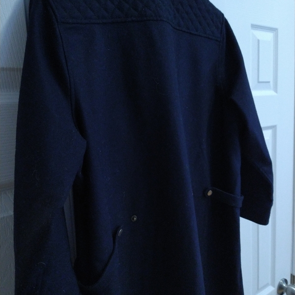 💯 wool dress Pendleton Lowell shirt dress riding jacket style preppy navy coat - Picture 5 of 16